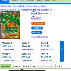 Rayquaza EX #123 Pokemon Card